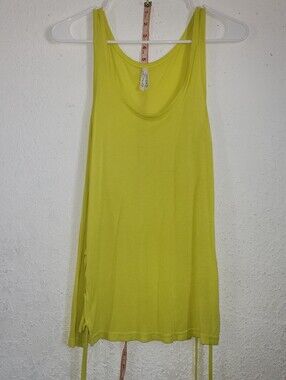 Women's Sleeveless Scoop Neck Tank Top - Lime Yellow